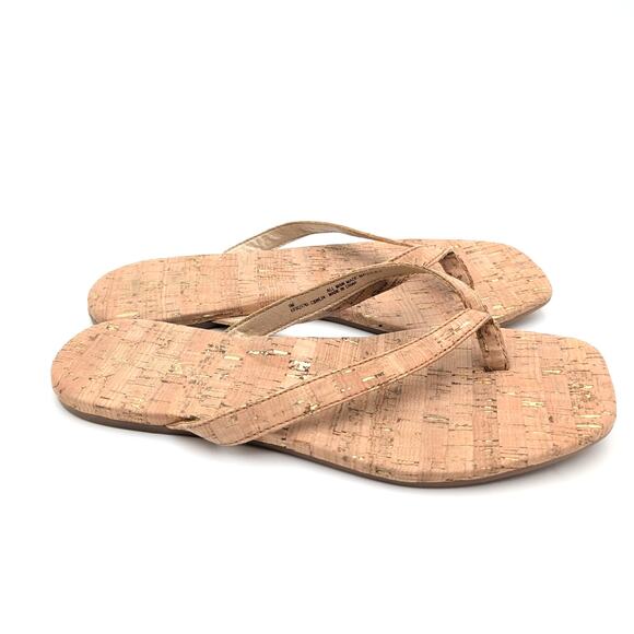 Korks Winnie Flip Flop Thong Sandals Women's Natural Cork Size US9M EU39.5 - Picture 3 of 11